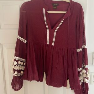 Anthropologie embroidered top